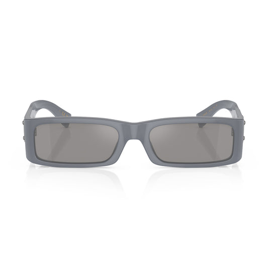 Rectangular Light Grey & Silver Sunglasses