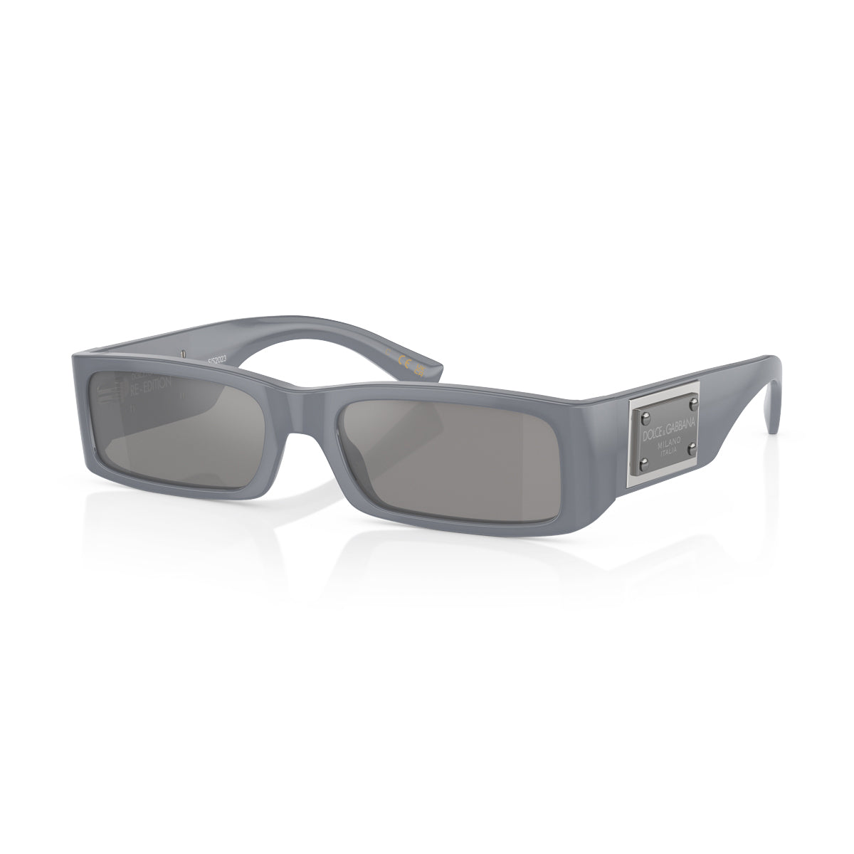 Rectangular Light Grey & Silver Sunglasses